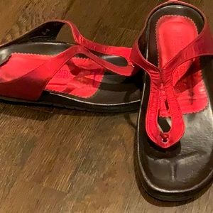 Donald J. Pliner Shoes - Donald Pliner Red Metallic Sandals Donald J. Pliner Shoes - Donald Pliner Red Metallic Sandals